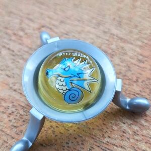 Pokémon #117 Seadra Yellow Vintage 1999 Glass Marble
